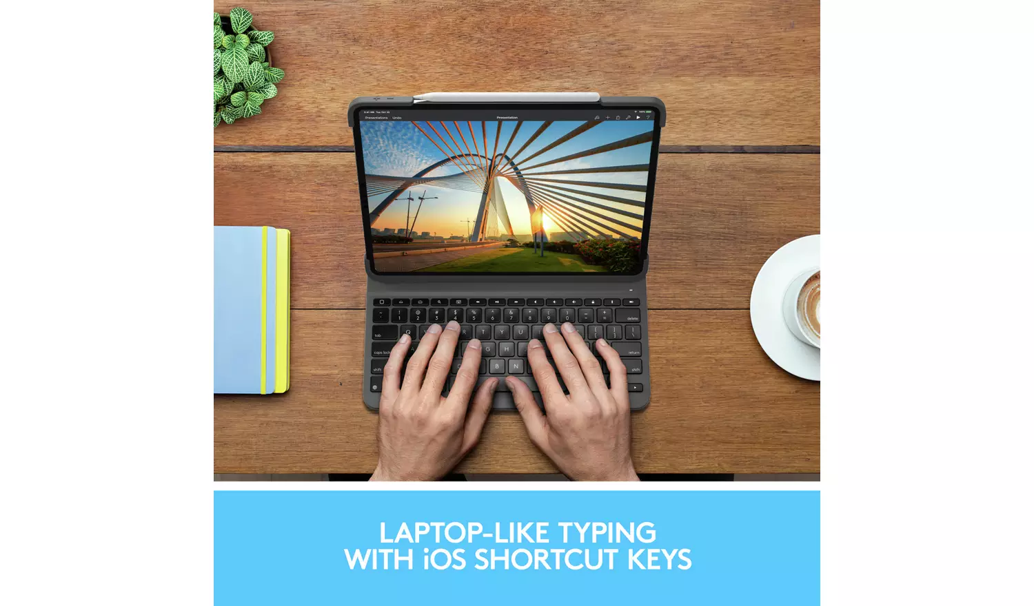 Logitech iPad Pro 12.9 Inch (3rd & 4th gen) Slim Case - Grey