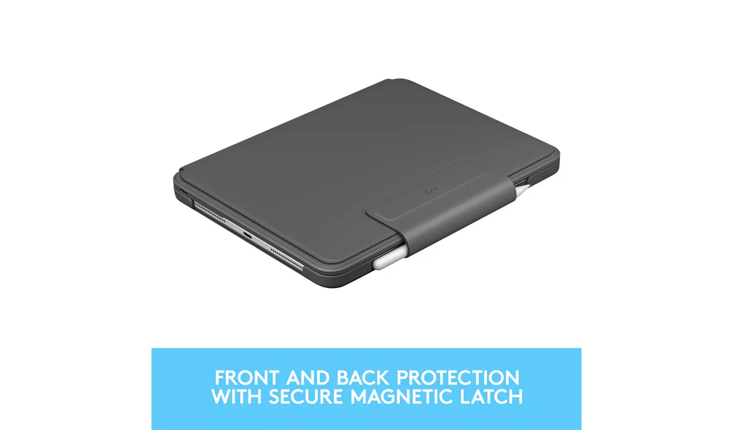 Logitech iPad Pro 12.9 Inch (3rd & 4th gen) Slim Case - Grey