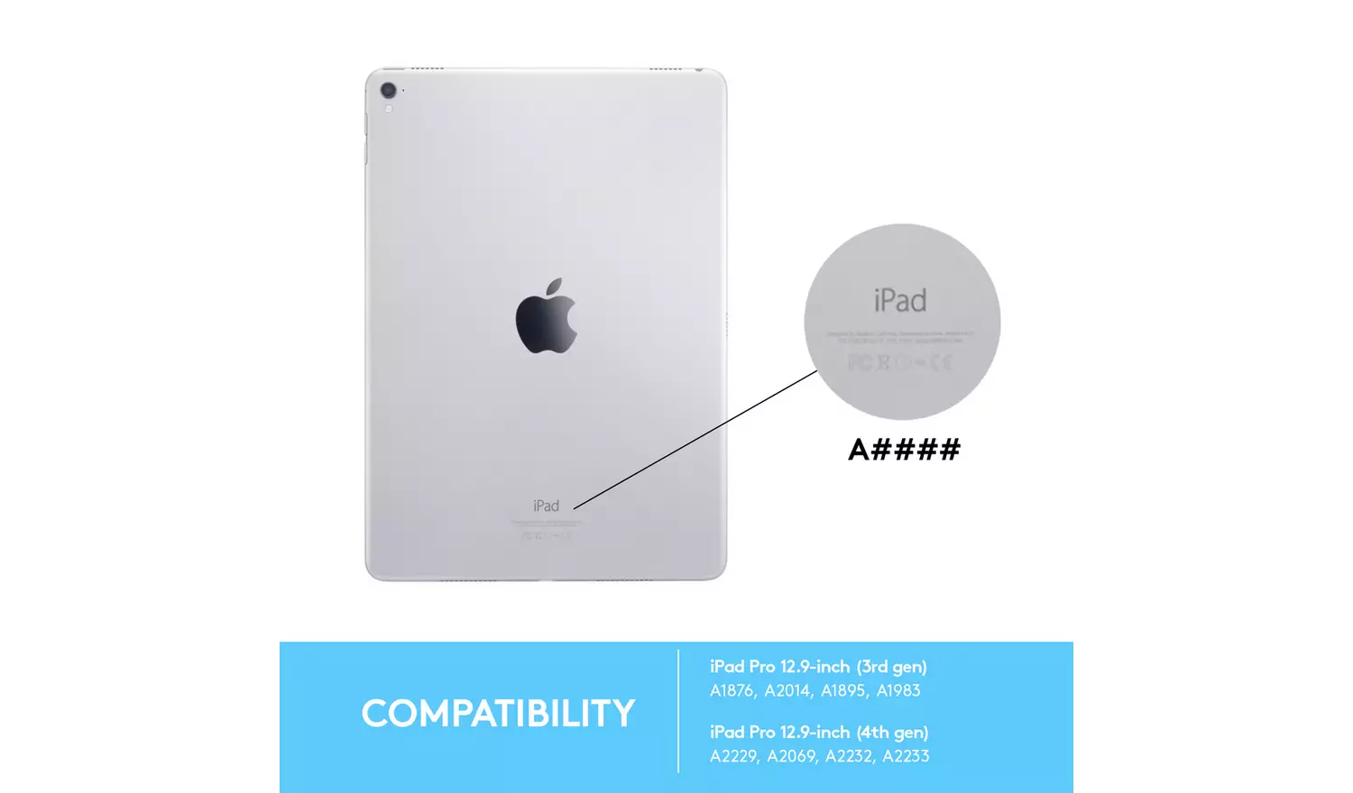 Logitech iPad Pro 12.9 Inch (3rd & 4th gen) Slim Case - Grey