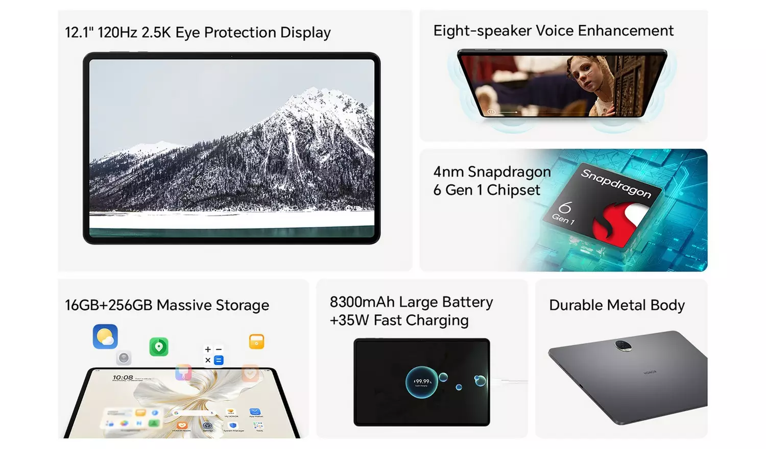 HONOR Pad 9 12.1 Inch 256GB Tablet Bundle - Grey