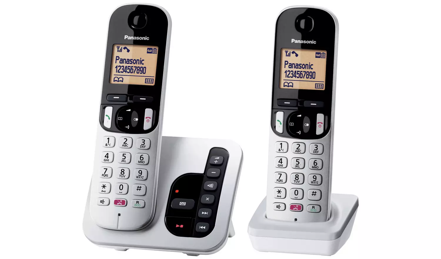 Panasonic KXTGC262ES Cordless Phone w/ Answer Machine Twin