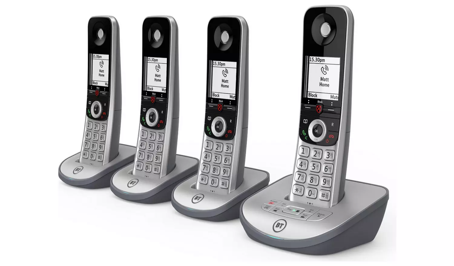 BT Advanced Z Cordless Telephone & Answer Machine - Quad