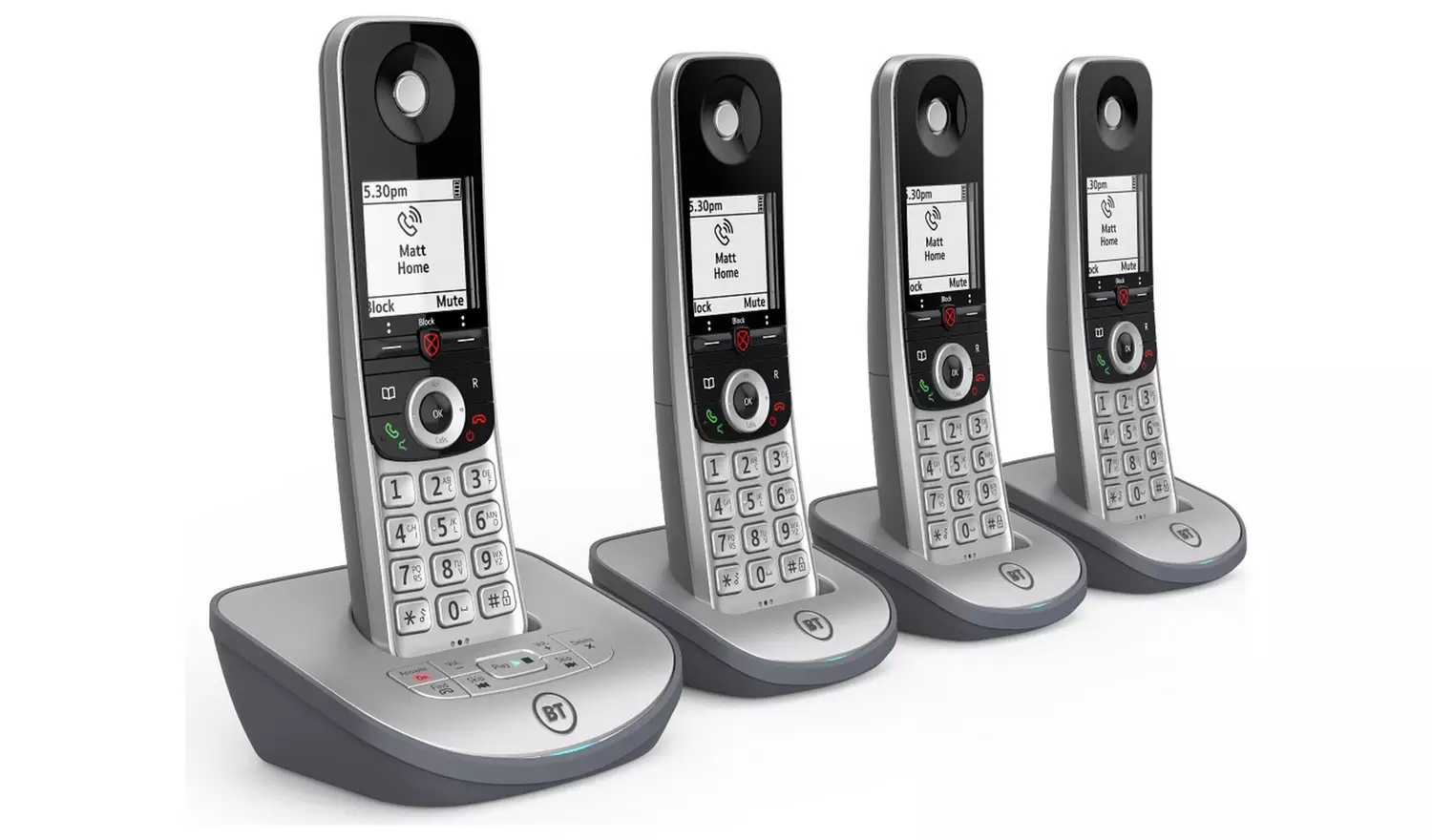 BT Advanced Z Cordless Telephone & Answer Machine - Quad