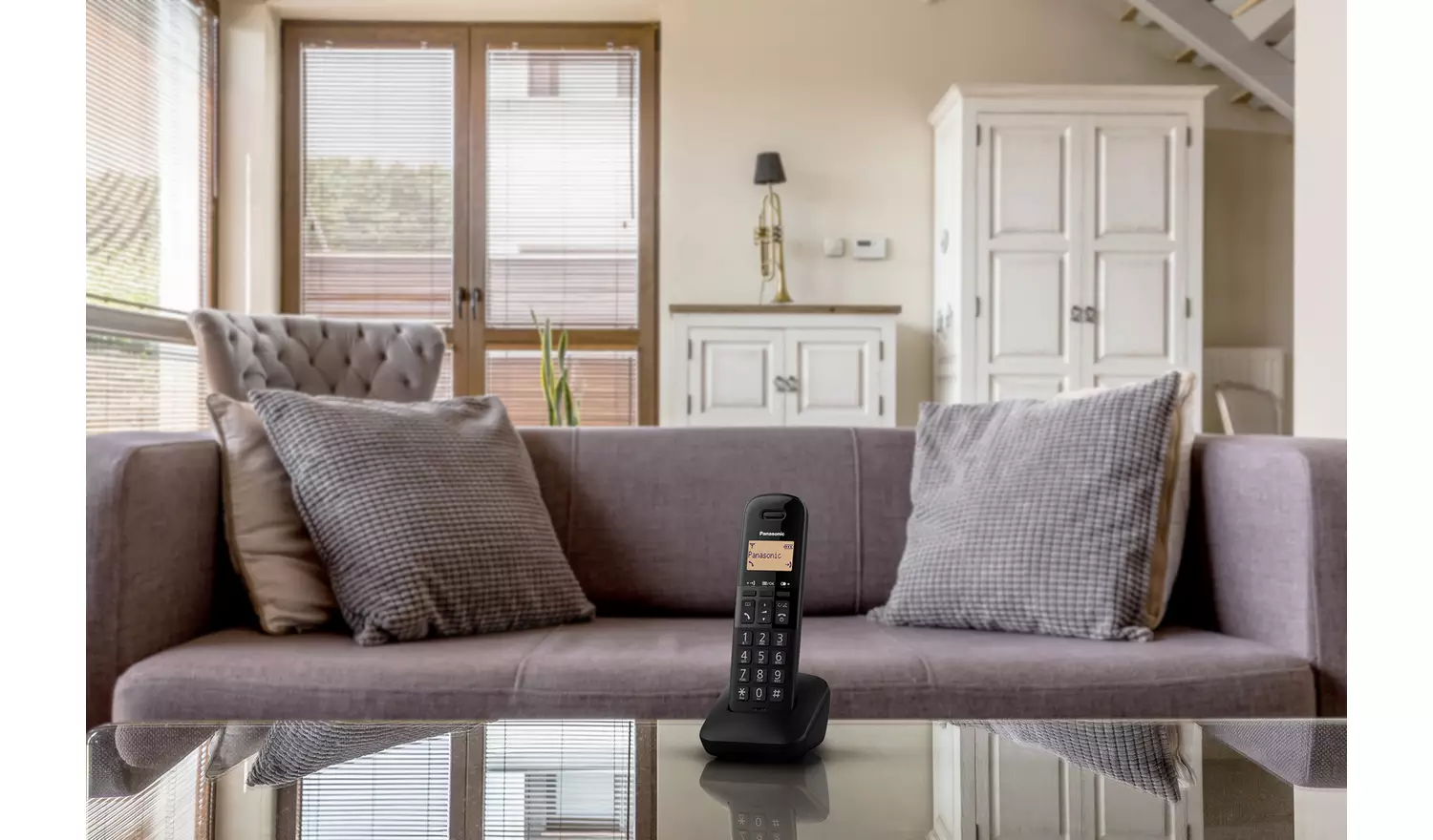 Panasonic KX-TGB612 Cordless Phone with Shock Resistant-Twin