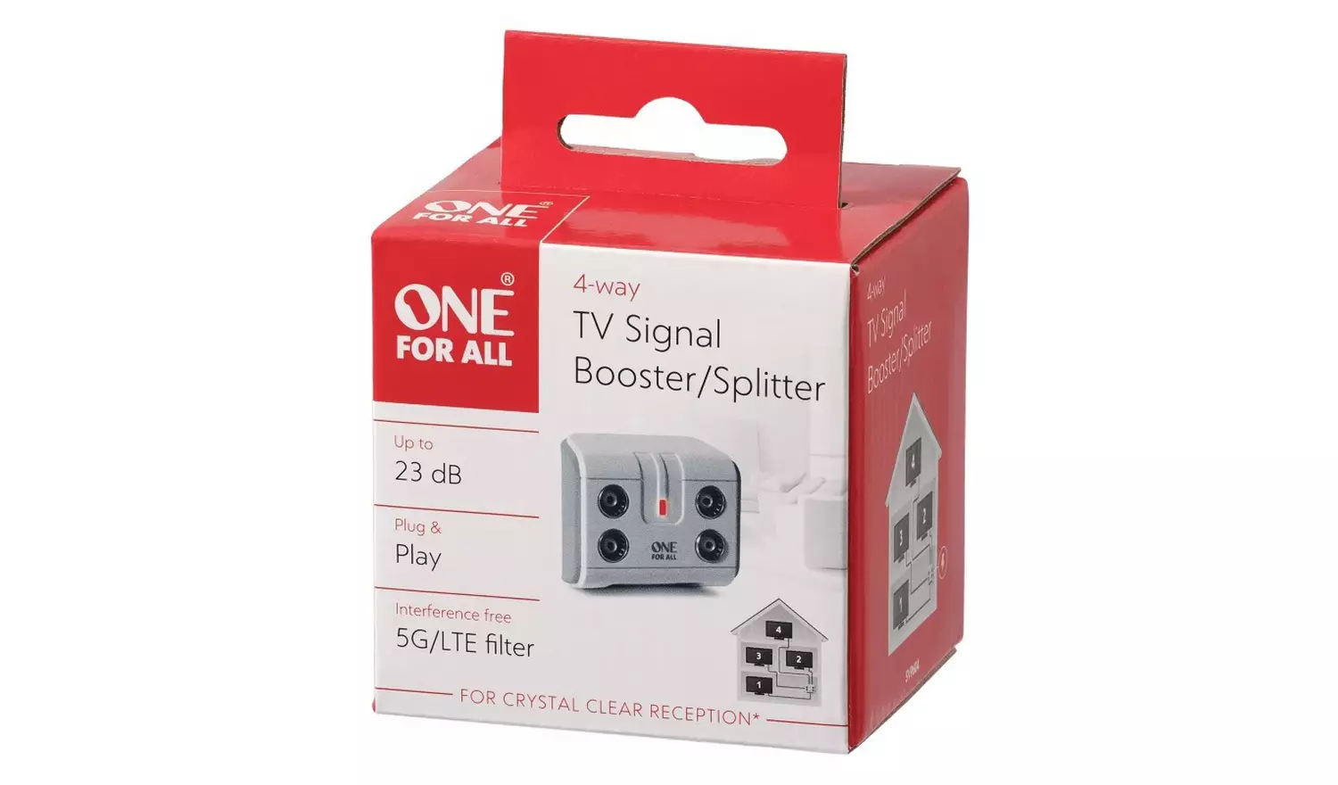 One For All SV9604 4 Way TV Signal Booster