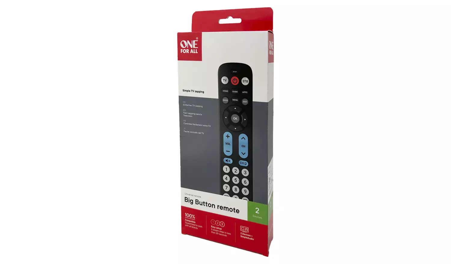 One For All URC6821 Big Button Universal Remote Control