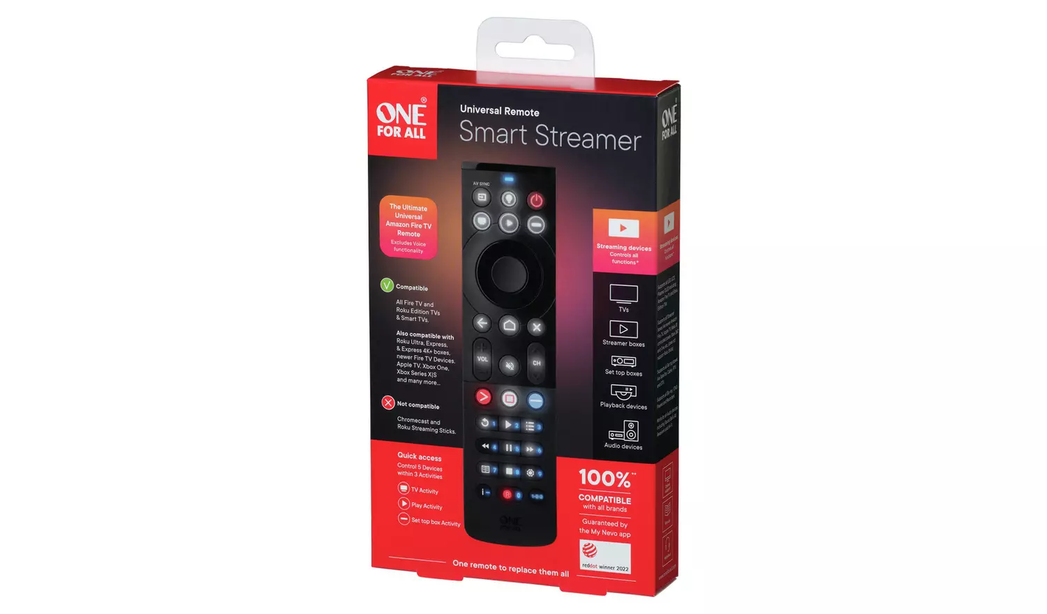 One For All URC7945 Smart Streamer Universal Remote Control