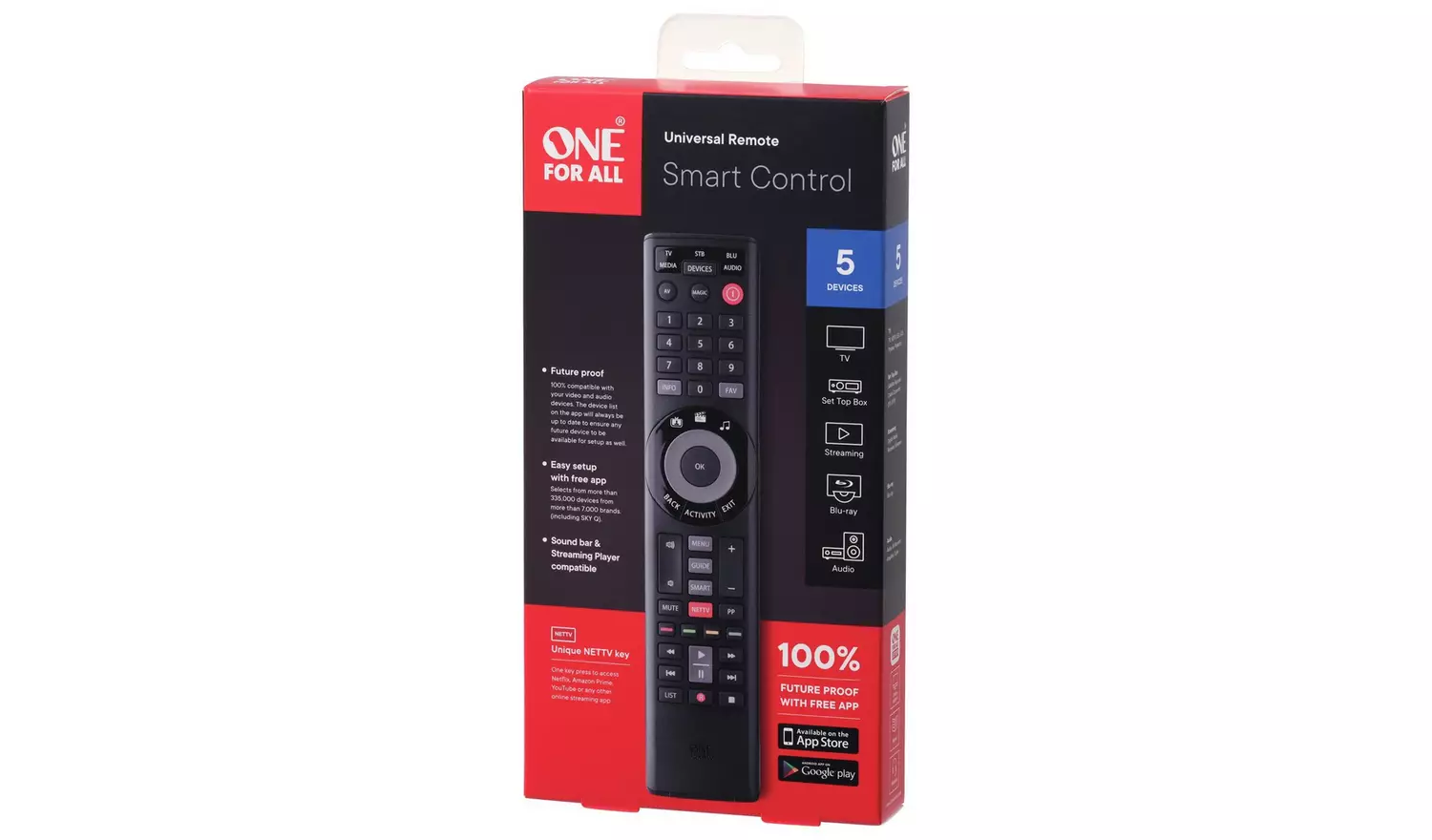 One For All URC7955 Universal 5 Way Smart Remote Control