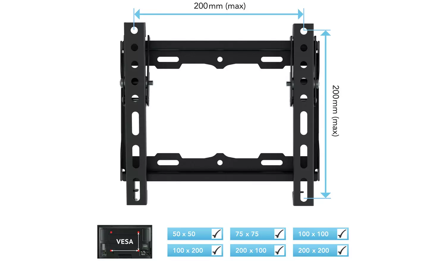 AVF Standard Tilting Up To 43 Inch TV Wall Bracket
