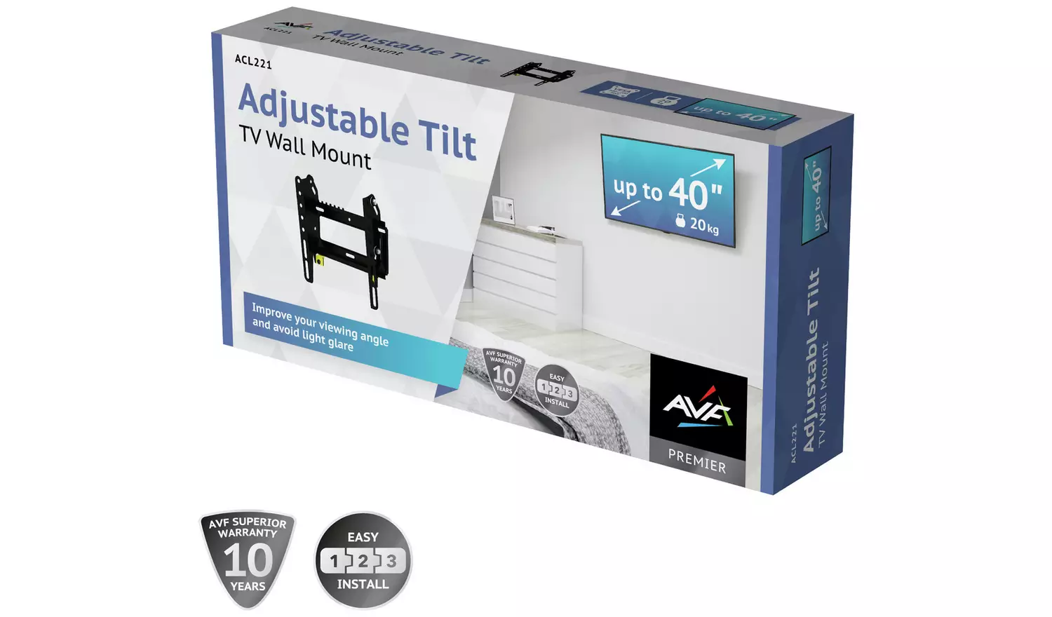 AVF Superior Tilting Up To 43 Inch TV Wall Bracket