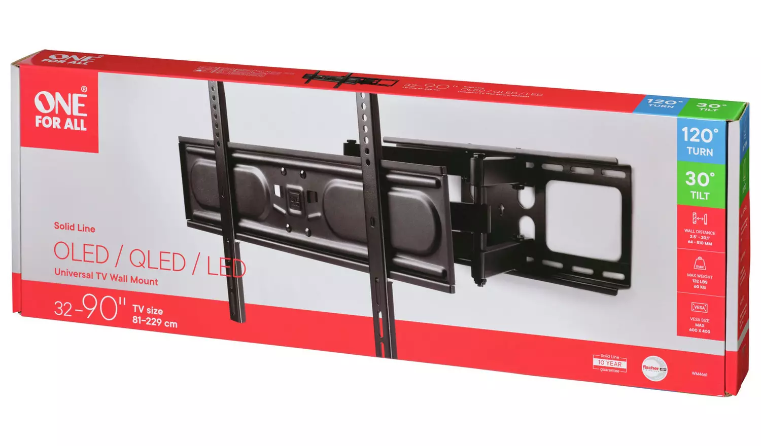 One For All WM4661 32 – 90in Tilt And Swivel TV Wall Bracket