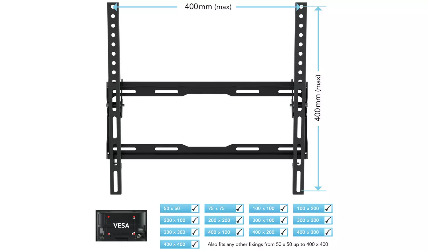 AVF Standard Tilting Up to 55 Inch TV Wall Bracket