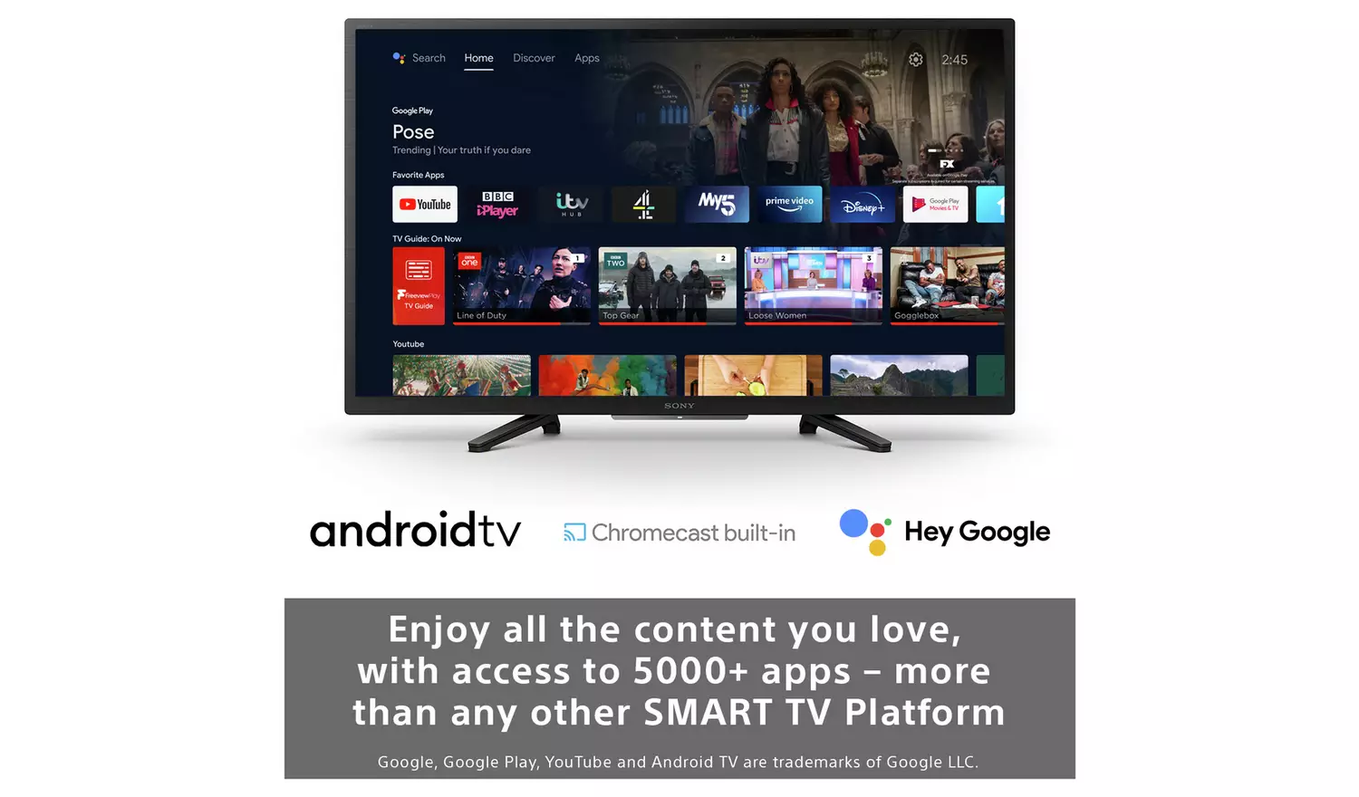 Sony 32 Inch KD32W800P1U Smart HD Ready LED Freeview TV