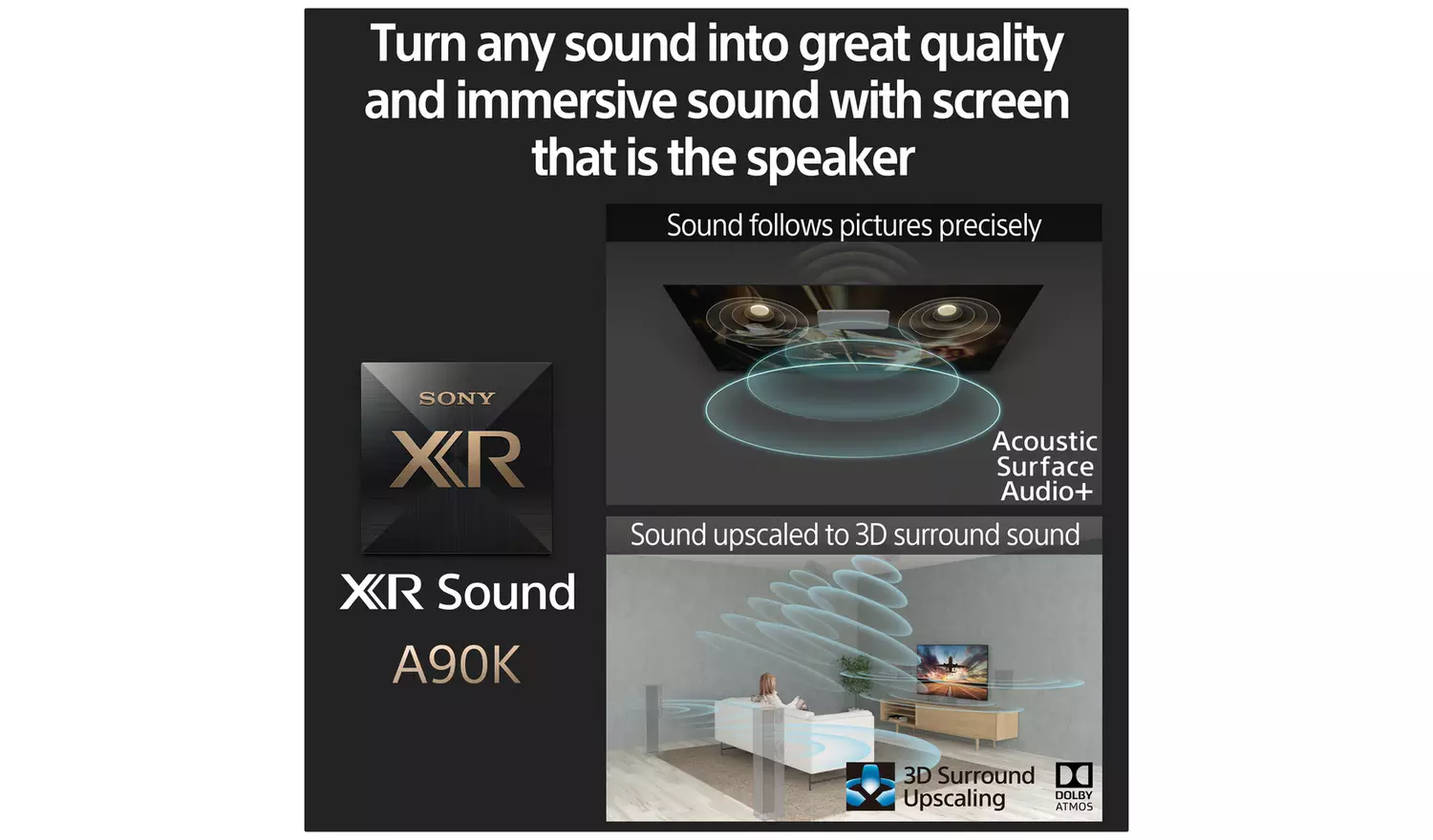 Sony 48 Inch XR48A90KU Smart 4K UHD HDR OLED Freeview TV