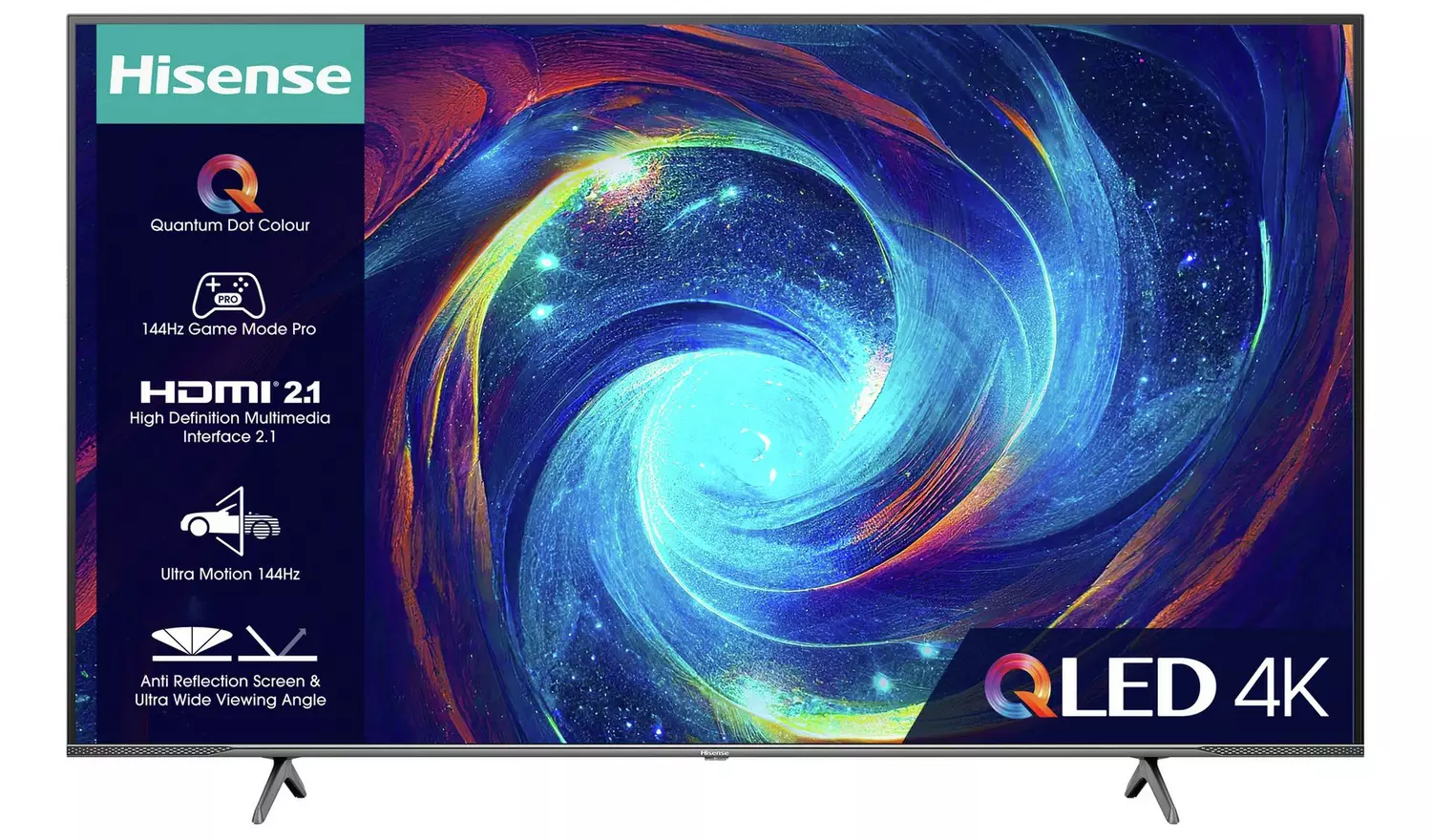 Hisense 75Inch 75E7KQTUK PRO Smart 4K HDR QLED Freeview TV