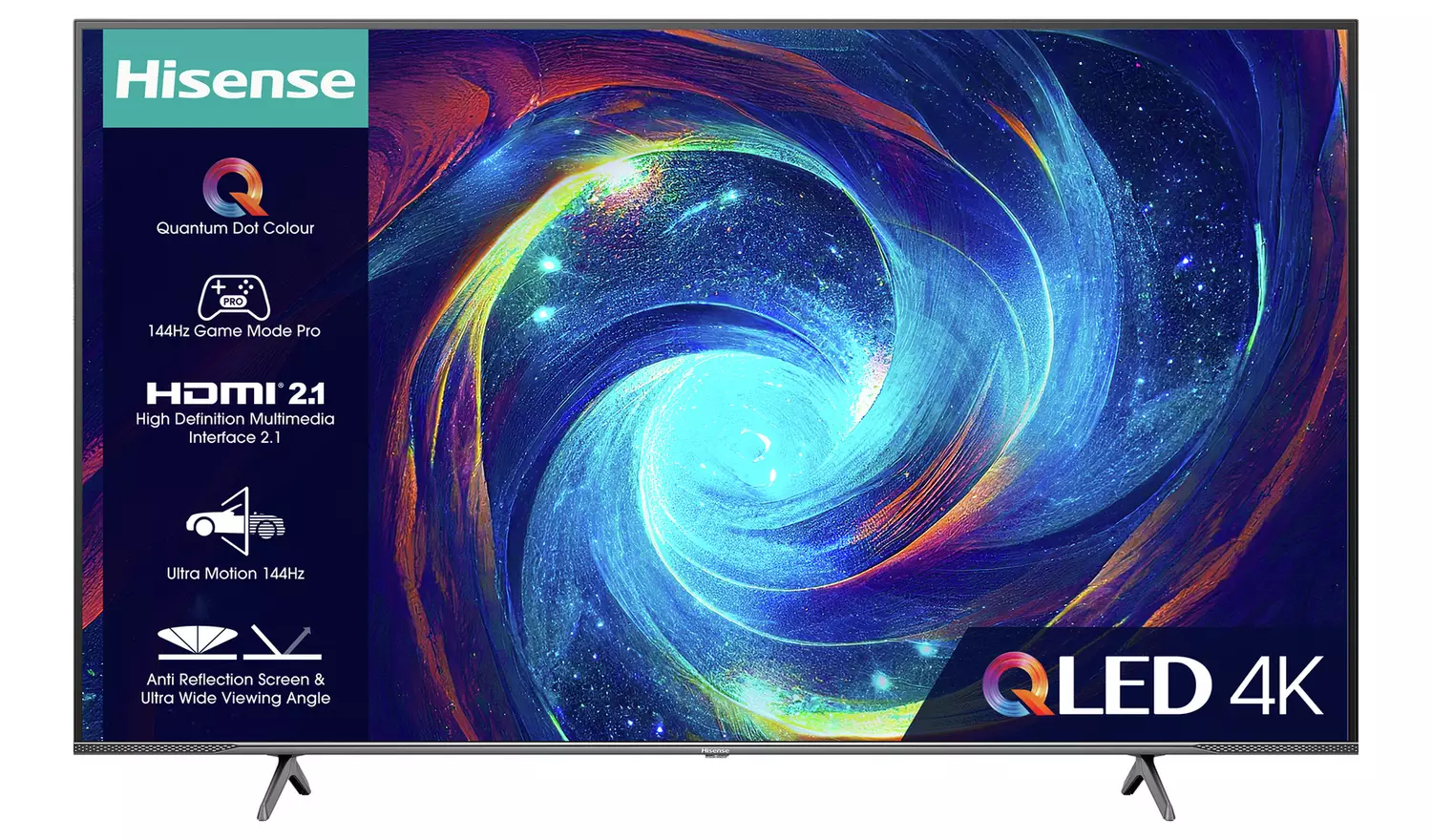 Hisense 65Inch 65E7KQTUK PRO Smart 4K HDR QLED Freeview TV