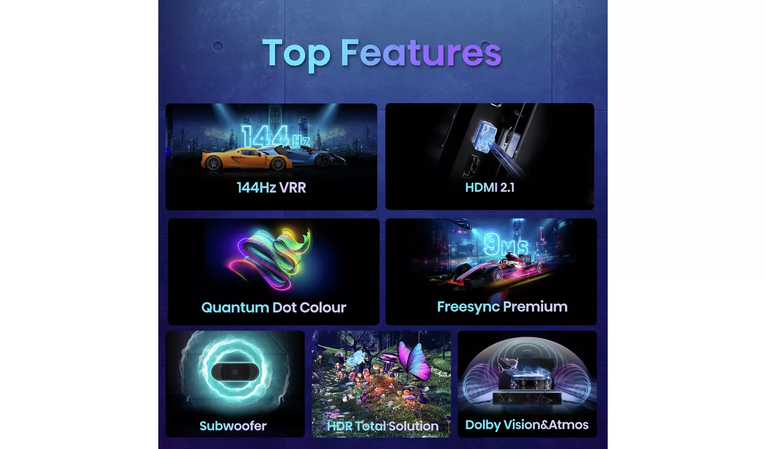 Hisense 65Inch 65E7KQTUK PRO Smart 4K HDR QLED Freeview TV