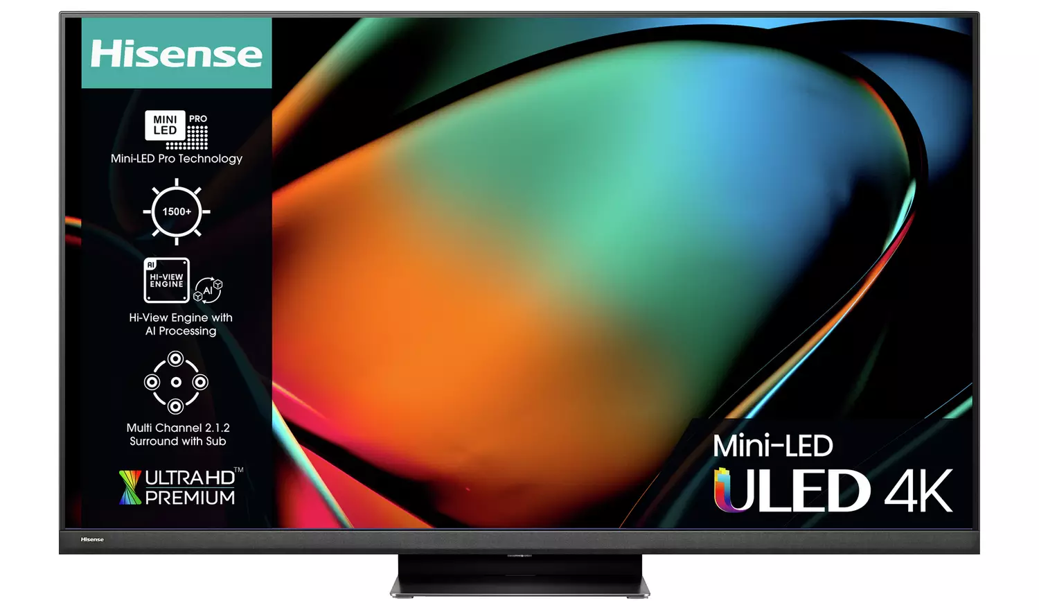 Hisense 55 Inch 55U8KQTUK Smart 4K 144Hz UHD HDR Mini LED TV