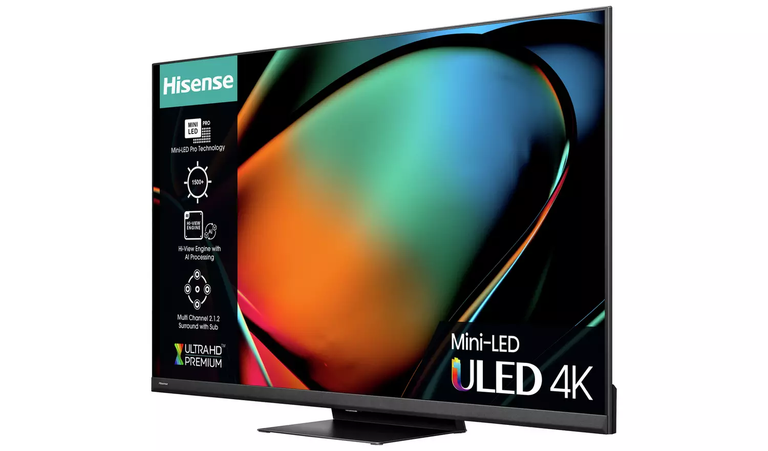 Hisense 55 Inch 55U8KQTUK Smart 4K 144Hz UHD HDR Mini LED TV