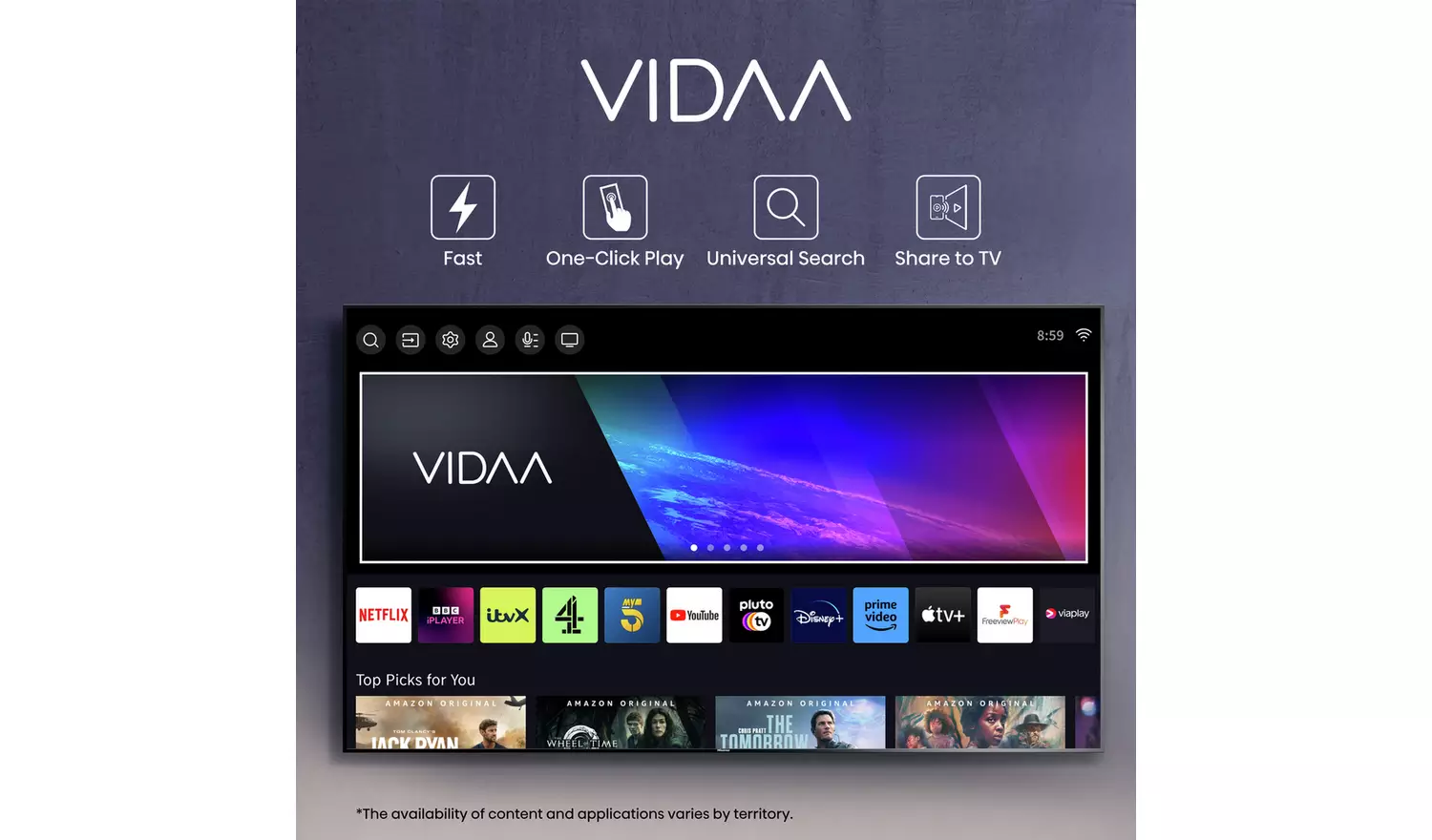 Hisense 55 Inch 55U8KQTUK Smart 4K 144Hz UHD HDR Mini LED TV