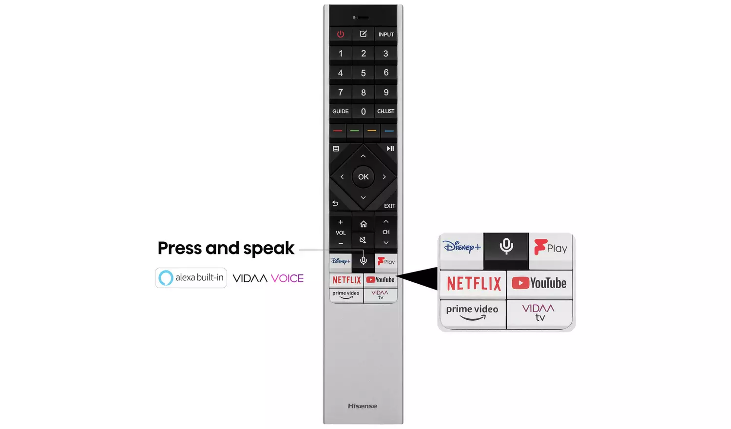 Hisense 55 Inch 55U8KQTUK Smart 4K 144Hz UHD HDR Mini LED TV