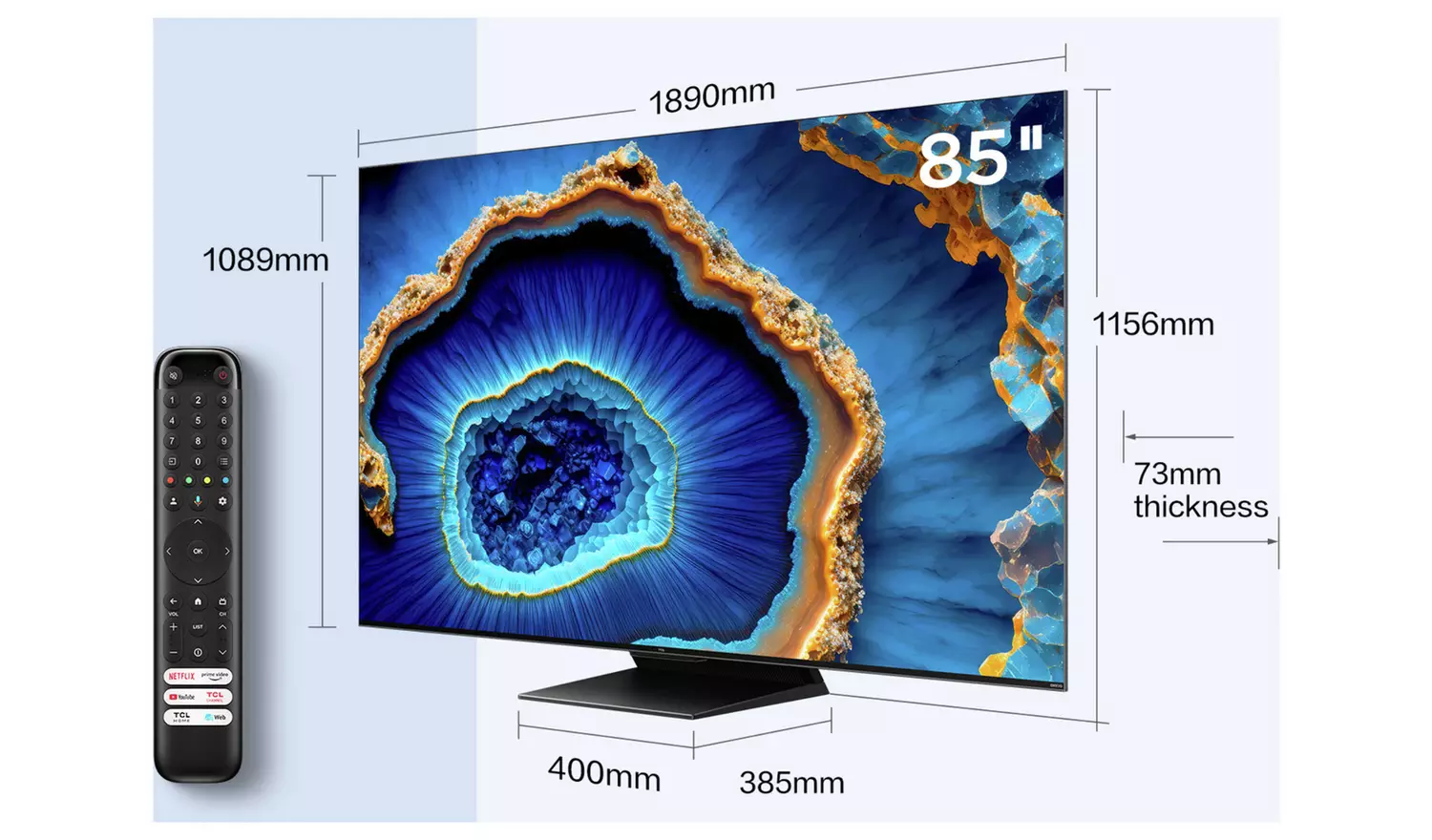 TCL 85 Inch 85C805K Mini-LED 4K Ultra HD HDR Smart TV