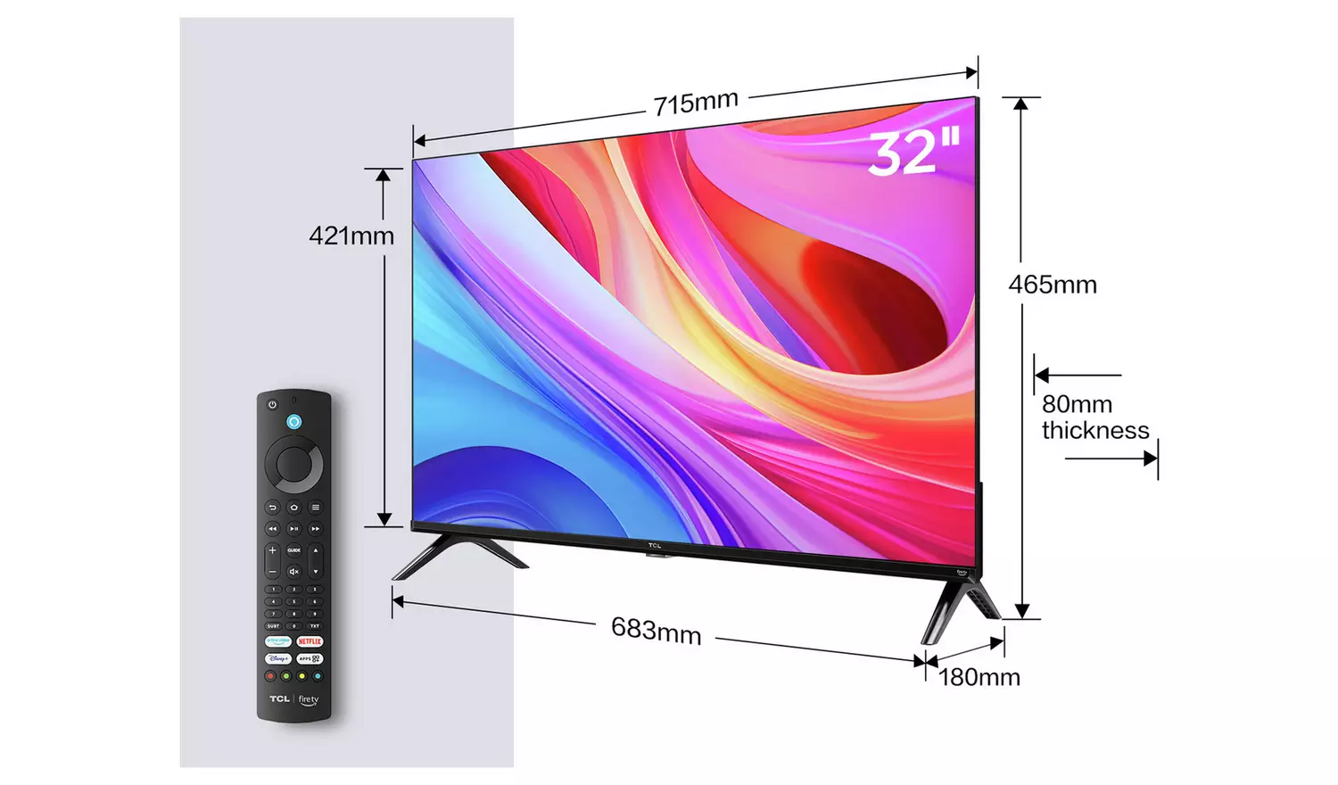 TCL 32 Inch 32SF540K Smart FHD HDR LED Fire TV