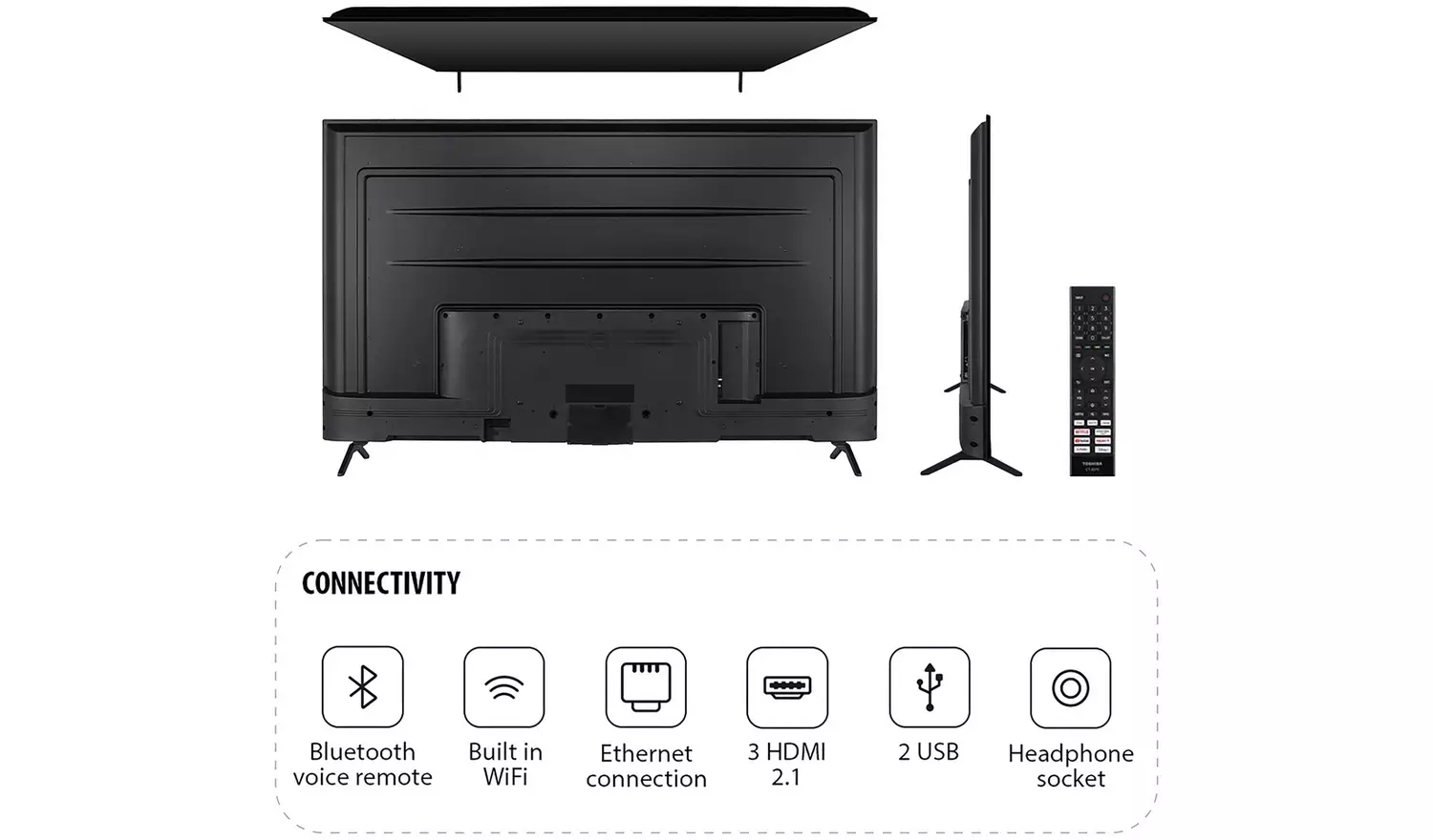 Toshiba 65 Inch 65UV2F53DB Smart 4K UHD HDR LCD Freely TV
