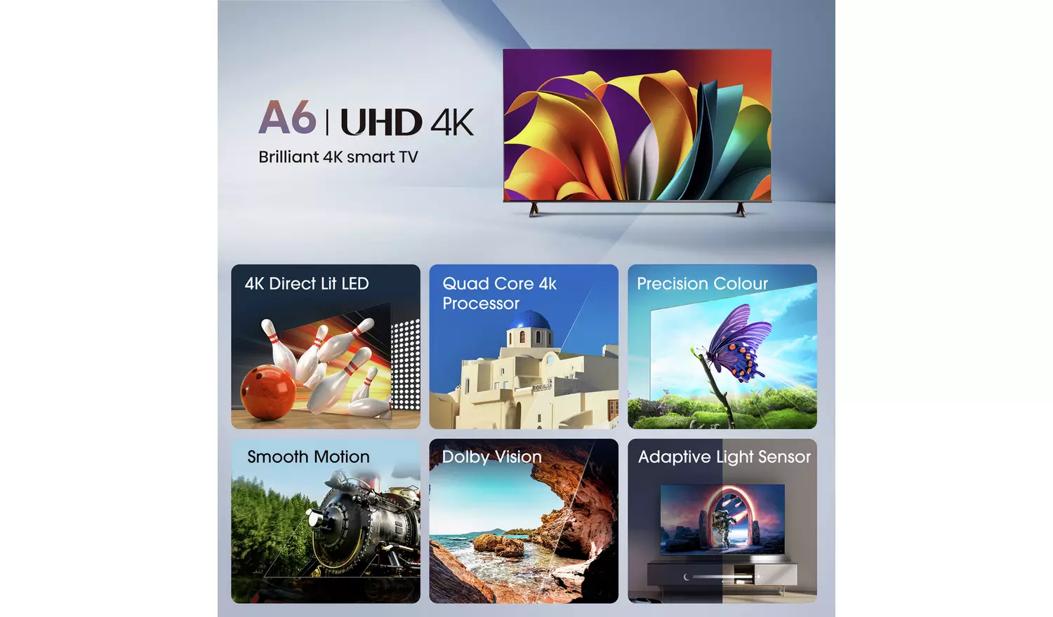 Hisense 50 Inch 50A6NTUK Smart 4K UHD HDR LED Freely TV