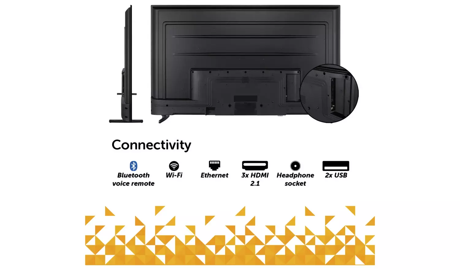 Bush 65 Inch 65QT24SB Smart 4K UHD HDR QLED TiVo Freely TV