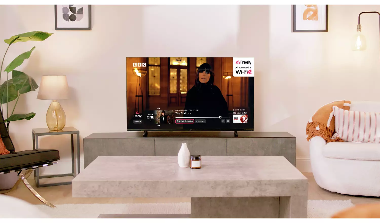 Bush 65 Inch 65QT24SB Smart 4K UHD HDR QLED TiVo Freely TV