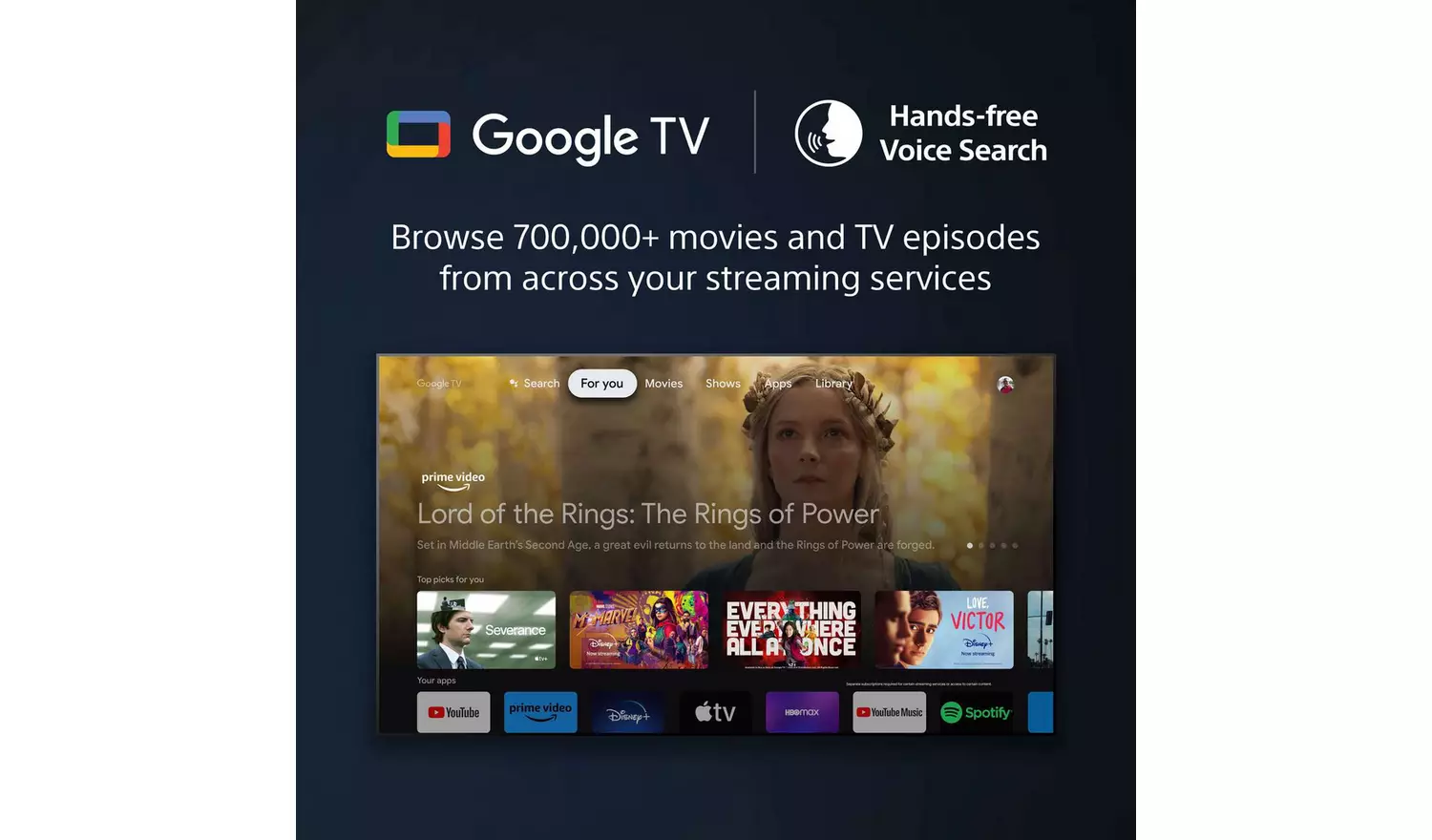 Sony 55 Inch K55XR70 BRAVIA 7 Smart 4K HDR QLED Freeview TV