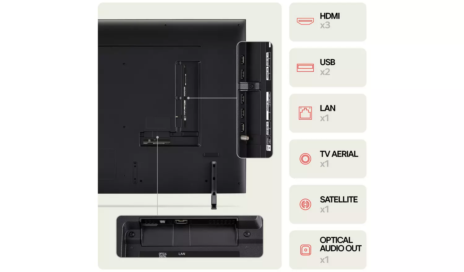 LG 65 Inch 65QNED80T6A Smart 4K UHD HDR QNED Freeview TV