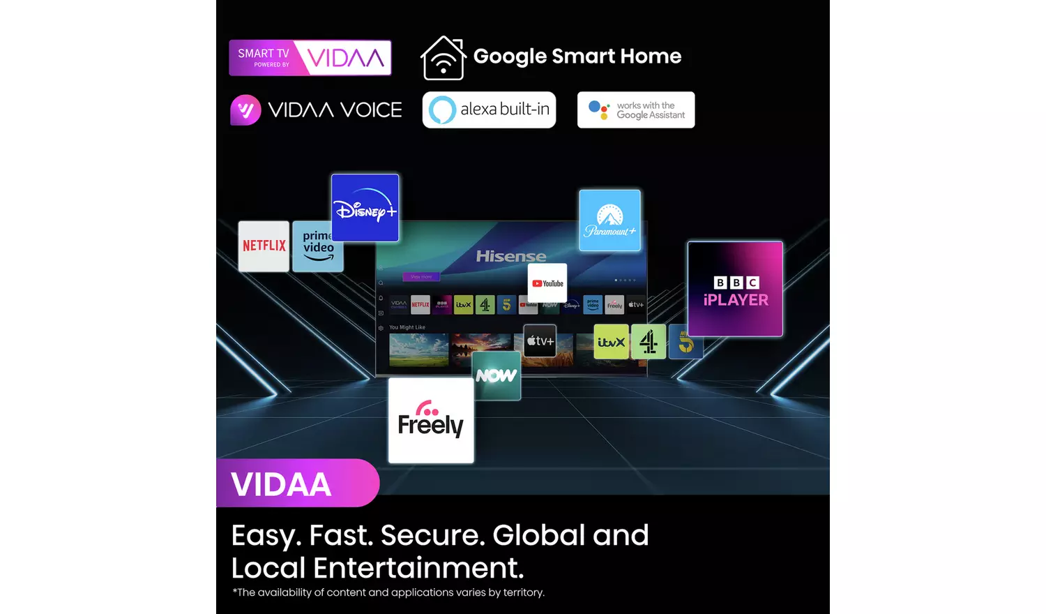 Hisense 55 Inch 55E78NQTUK Smart 4K HDR UHD QLED Freely TV