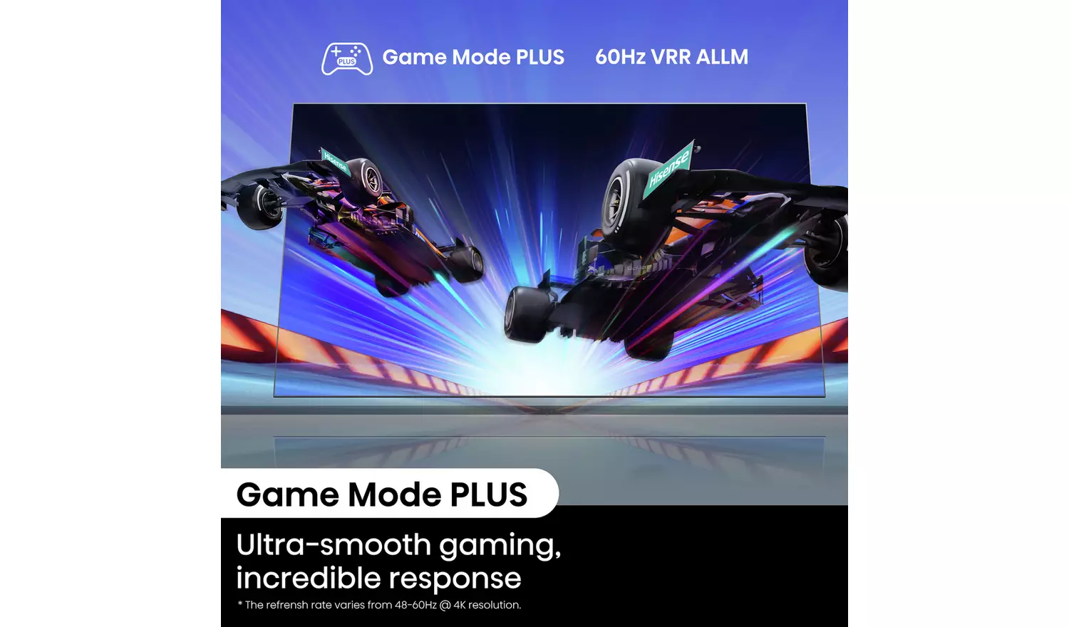 Hisense 55 Inch 55E6NTUK Smart 4K UHD HDR LED Freely TV