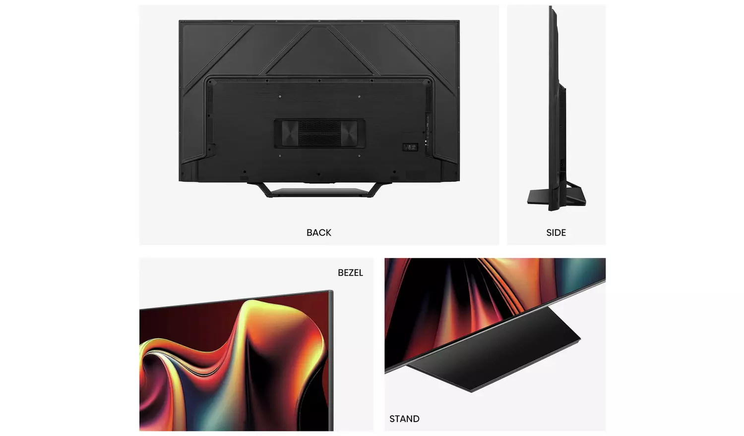 Hisense 55 In 55U7NQTUK Smart 4K UHD HDR Mini LED Freely TV