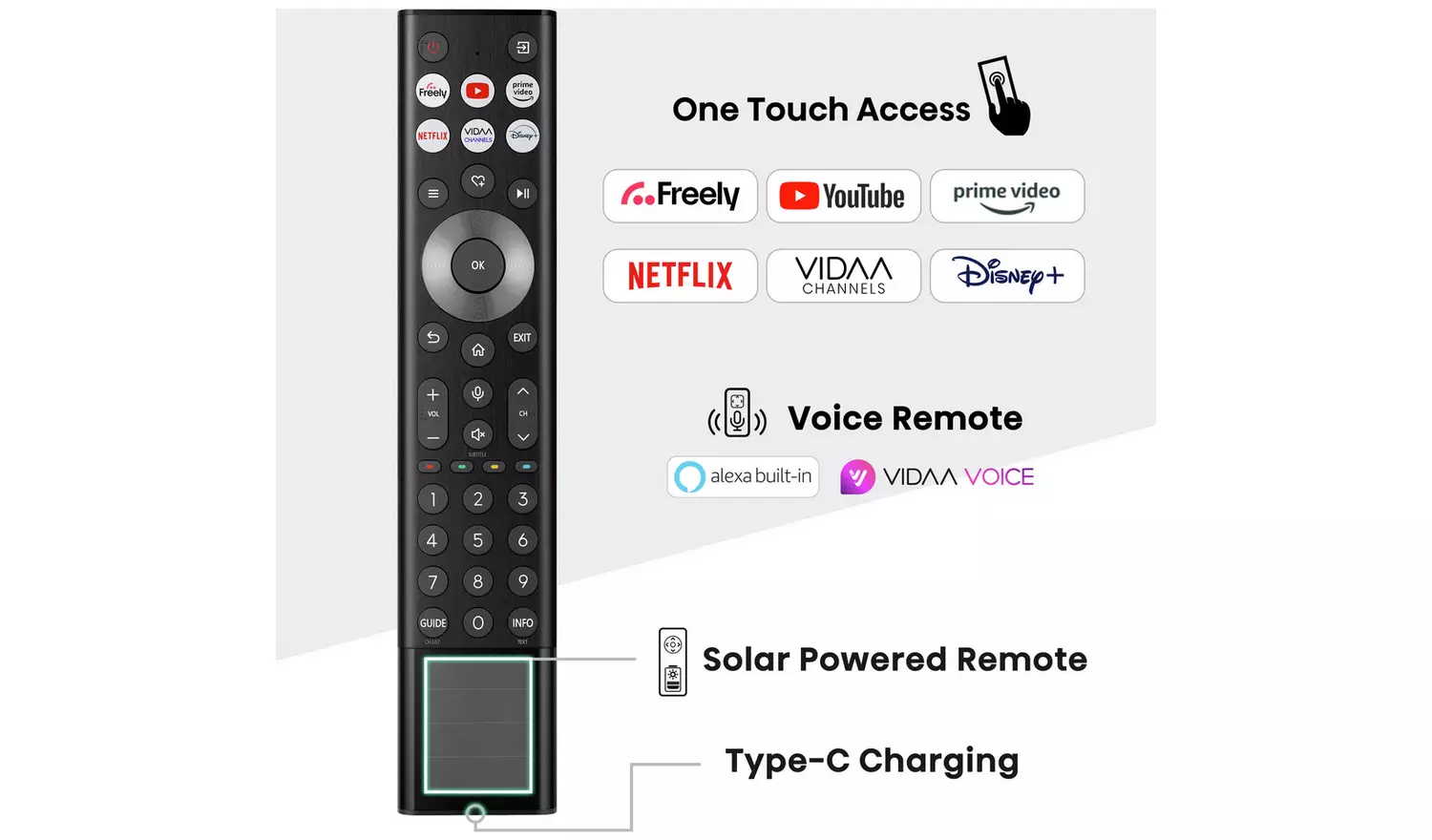 Hisense 55 In 55U7NQTUK Smart 4K UHD HDR Mini LED Freely TV