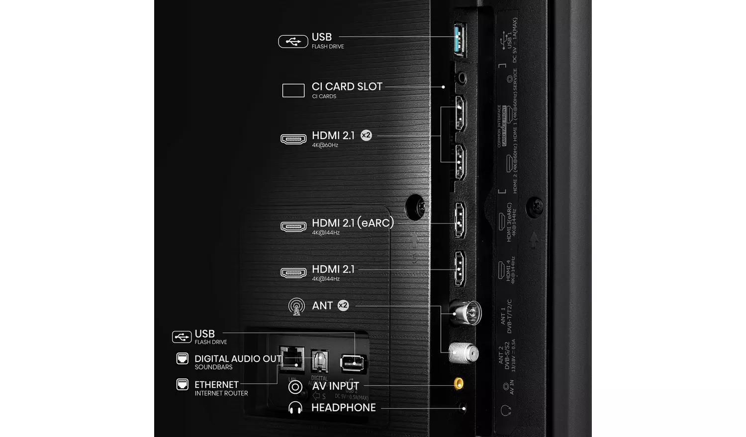 Hisense 55 In 55U7NQTUK Smart 4K UHD HDR Mini LED Freely TV