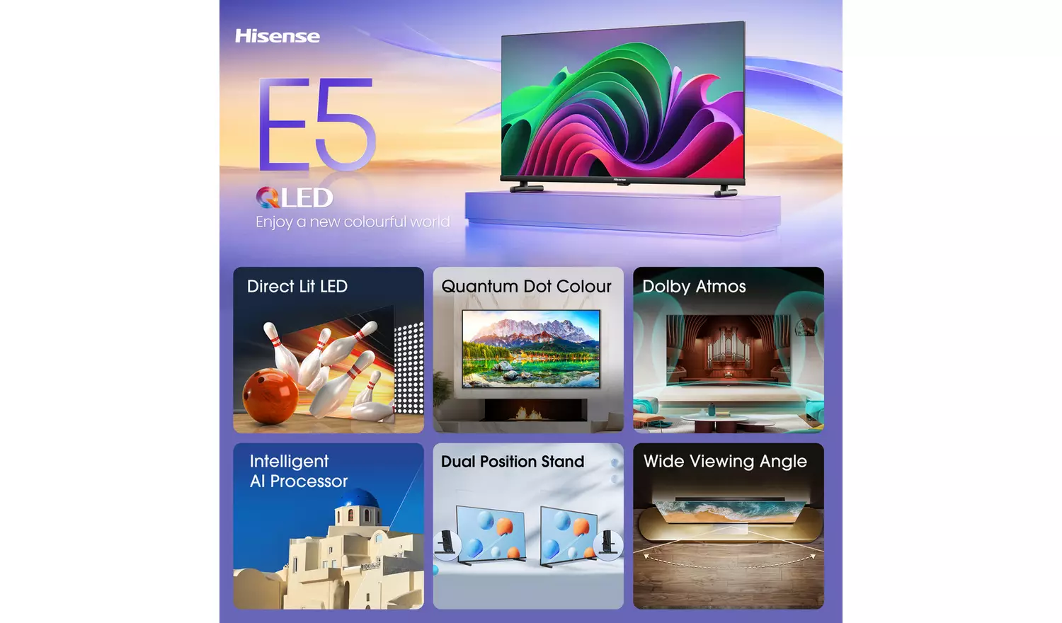 Hisense 40 Inch 40E5NQTUK Smart Full HD HDR QLEDTV
