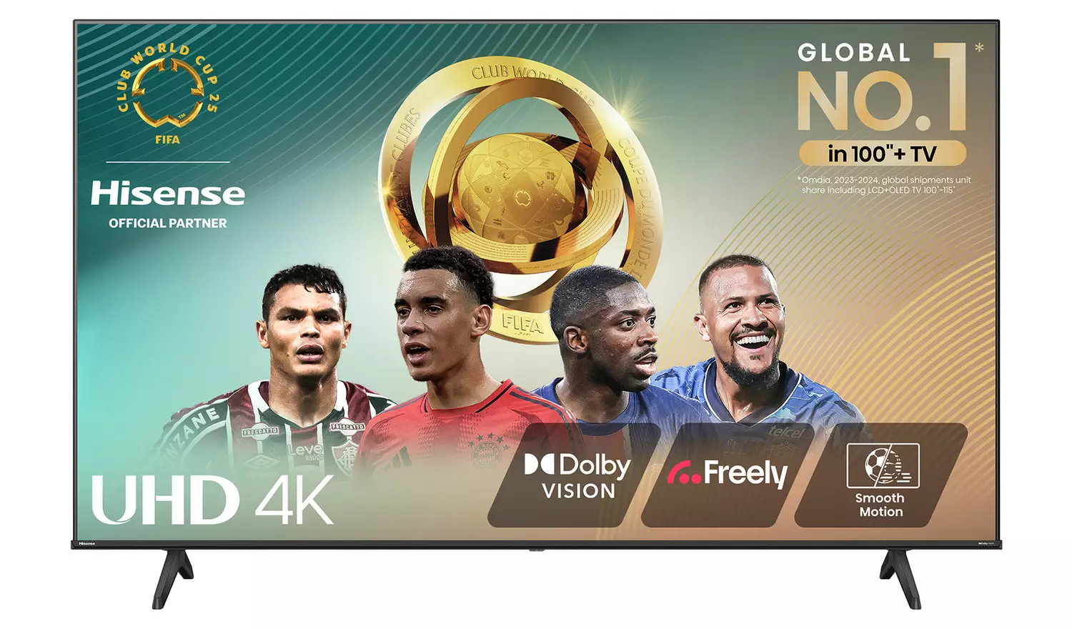 Hisense 43 Inch 43E6NTUK Smart 4K UHD HDR LED Freely TV