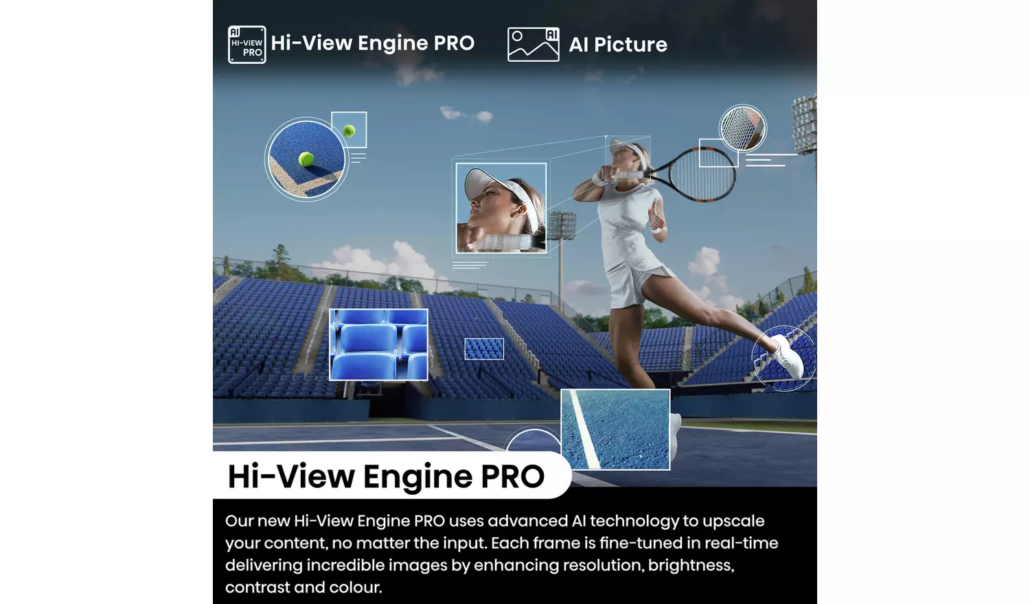 Hisense 65 In 65U7NQTUK Smart 4K UHD HDR Mini LED Freely TV