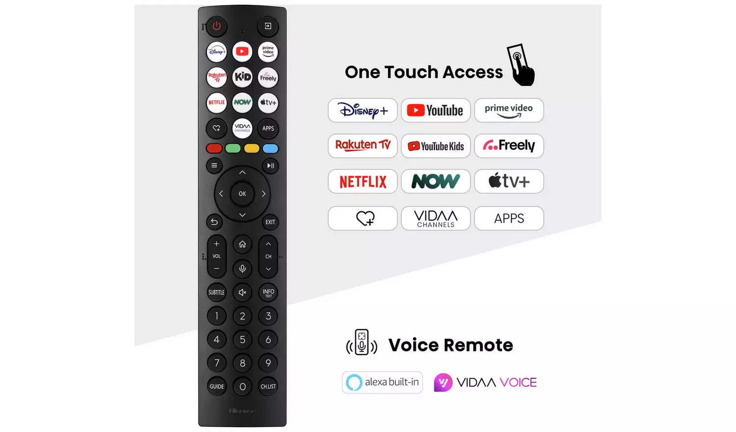 Hisense 65 In 65U6NQTUK Smart 4K UHD HDR Mini LED Freely TV