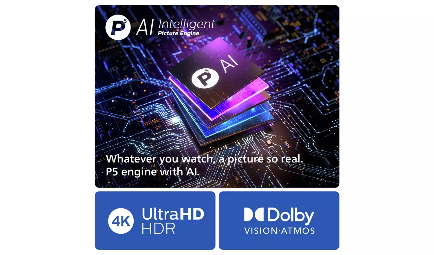 Philips 65 Inch 65OLED759 Smart 4K UHD HDR OLED Freeview TV