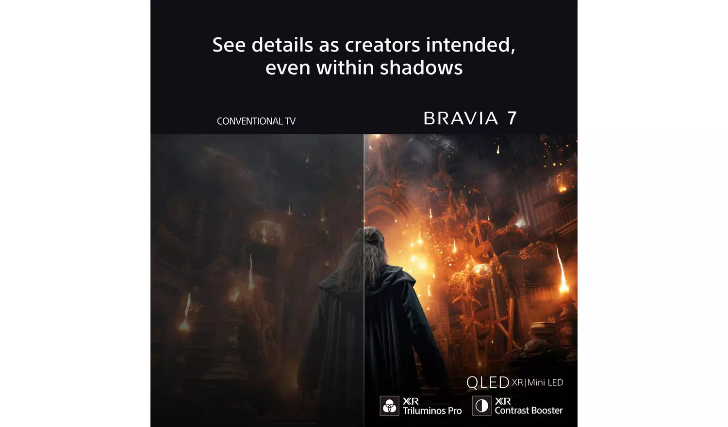 Sony 85 Inch K85XR70 BRAVIA 7 Smart 4K HDR QLED Freeview TV