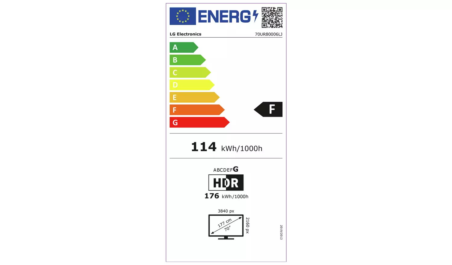 LG 70 Inch 70UR80006LJ Smart 4K UHD HDR LED Freeview TV
