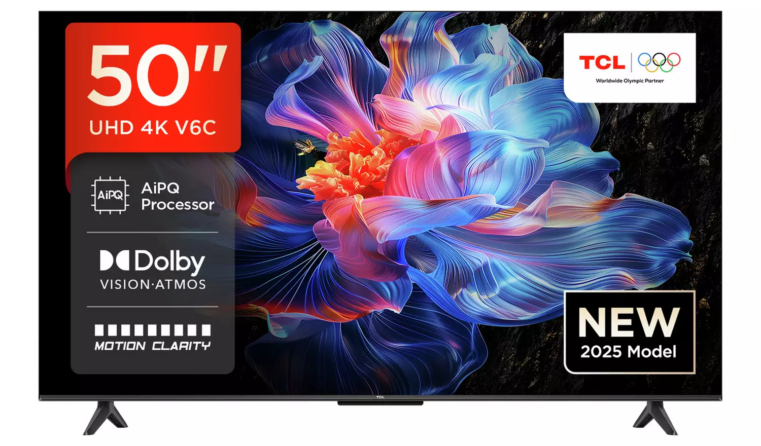 TCL 50 Inch 50V6C-UK Smart 4K UHD HDR LED TV
