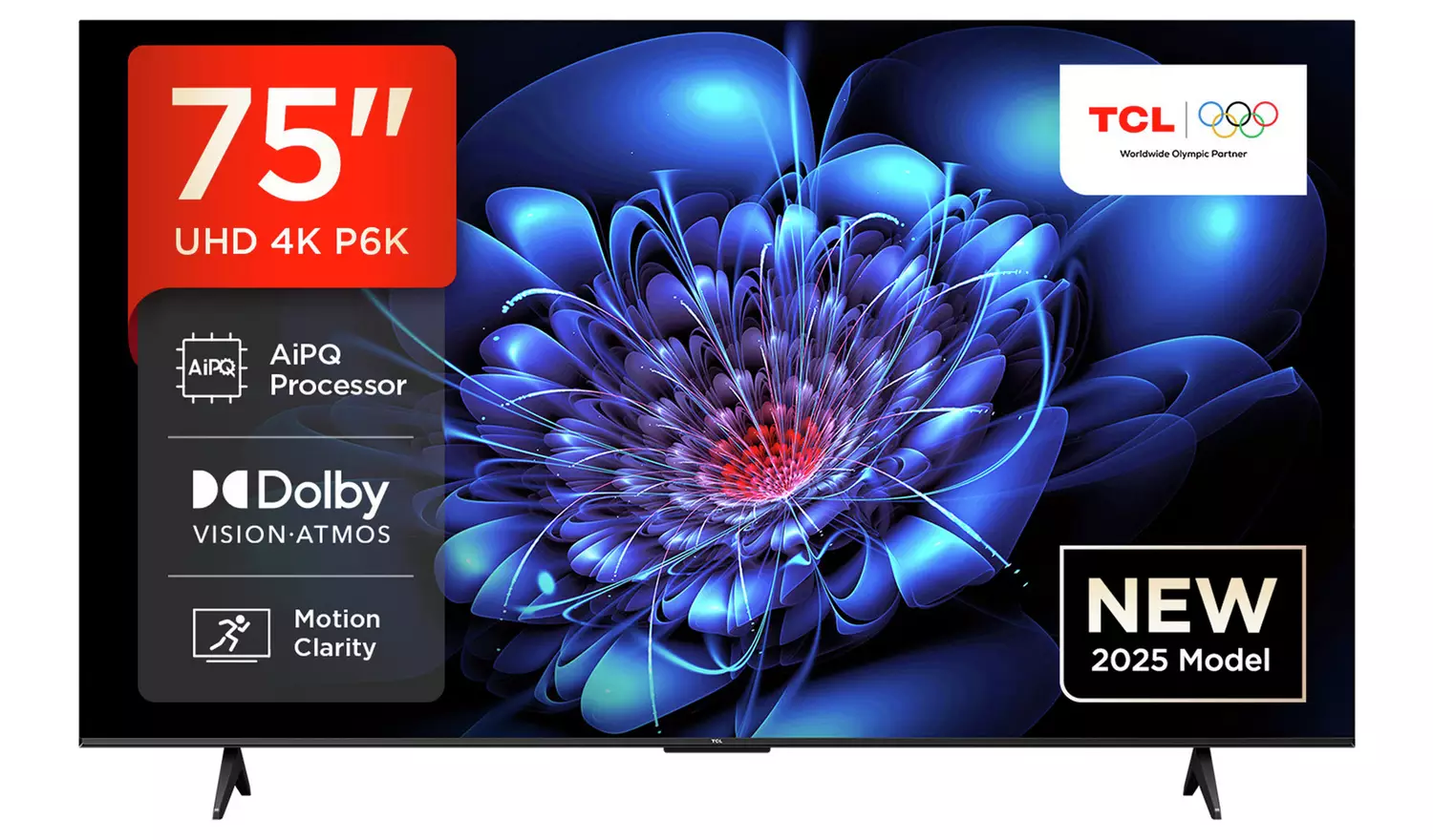 TCL 75 Inch 75P6K Smart 4K UHD HDR DLED TV