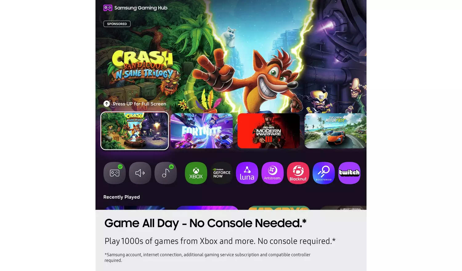 Samsung 50 Inch UE50U8000FK Smart 4K UHD HDR LED TV