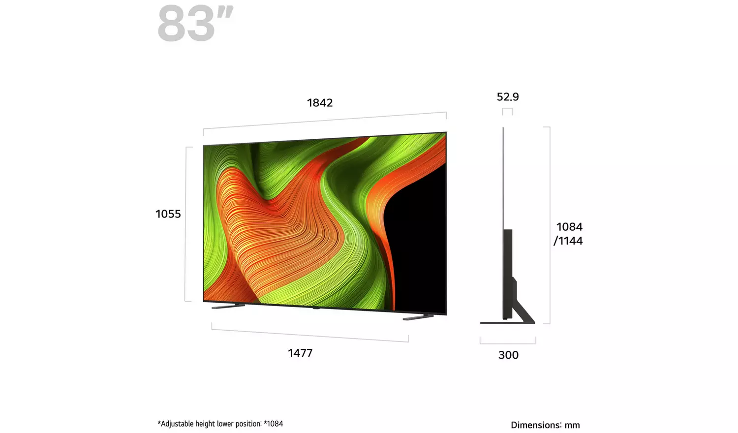 LG 83 Inch OLED83B56LA Smart 4K UHD HDR OLED TV