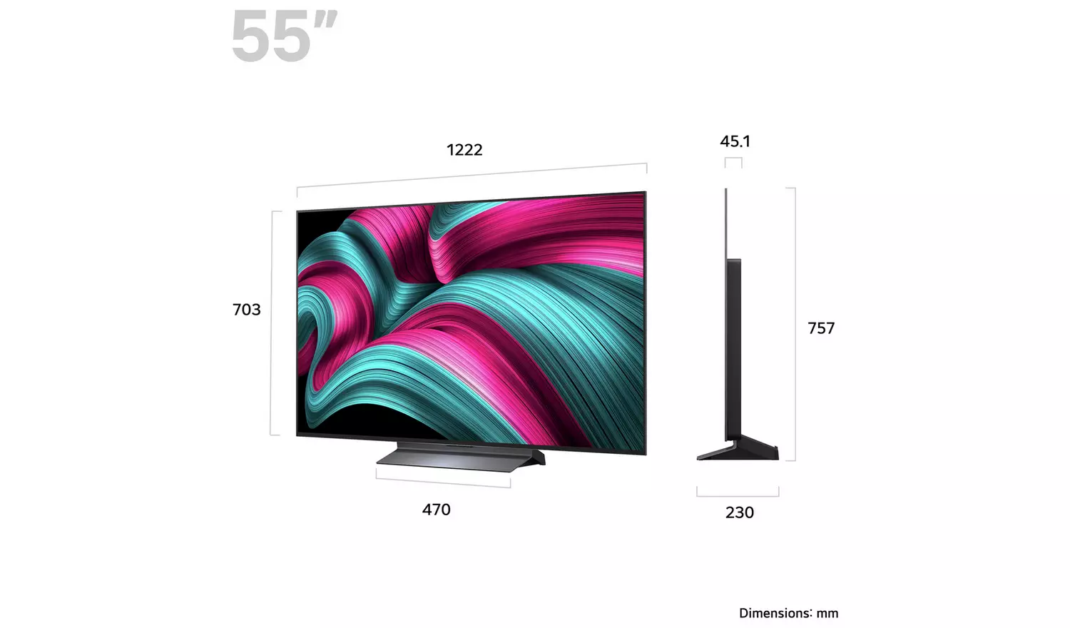 LG 55 Inch OLED55C55LA Smart 4K UHD HDR OLED TV